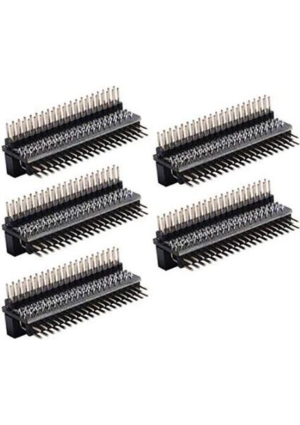 5 Adet Gpıo Kenar Uzatma Için 4b / 3b+ / 3b / Sıfır W / Sıfır Çift Erkek Başlık Çift Sıralı Düz Gpıo Başlığı (Yurt Dışından)
