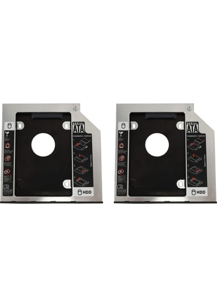 2x Sabit Sürücü Tepsisi 9,5 mm Evrensel Sata 2nd HDD Hd SSD Muhafaza Sabit Disk Kutusu Tepsisi (Ssd ve HDD Için) (Yurt Dışından)