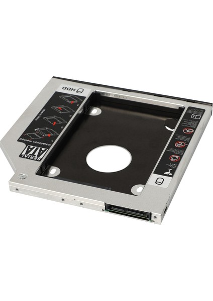 2x Sabit Sürücü Tepsisi 9,5 mm Evrensel Sata 2nd HDD Hd SSD Muhafaza Sabit Disk Kutusu Tepsisi (Ssd ve HDD Için) (Yurt Dışından)