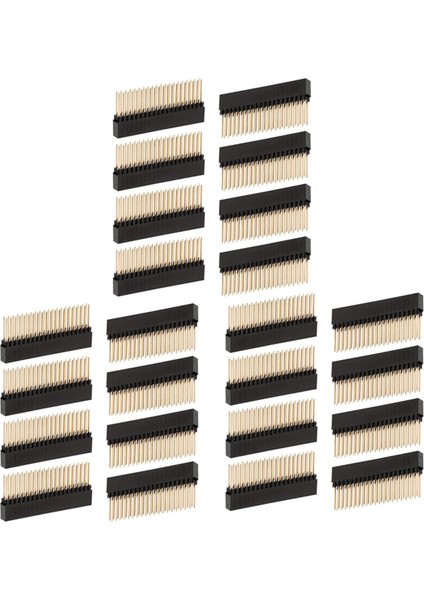 24PCS, 2X20(40 Pin) Ekstra Uzun Dişi 0.1 Inç Pitch Istifleme Başlığı A+/b+/pi 2/pi 3 Ekstra Uzun Başlık (Yurt Dışından)