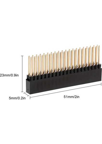 24PCS, 2X20(40 Pin) Ekstra Uzun Dişi 0.1 Inç Pitch Istifleme Başlığı A+/b+/pi 2/pi 3 Ekstra Uzun Başlık (Yurt Dışından)