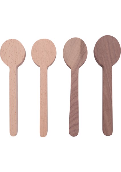 Ahşap Oyma Kaşığı Boş Kayın ve Ceviz Ahşap Bitmemiş Ahşap El Sanatları Whittler Için Whittling Kiti (4 Adet) (Yurt Dışından)
