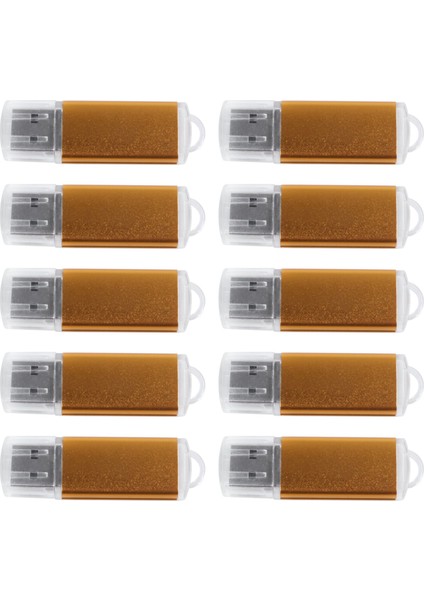 Ps3 Pc Tv Için 10X USB Bellek Çubuğu Flash Kalem Sürücü U Disk Renk: Altın Kapasite: 64MB (Yurt Dışından)