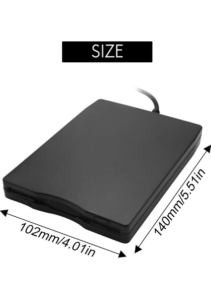2x USB Disket Sürücüsü 3,5 Inç USB Harici Disket Sürücüsü Taşınabilir 1,44 MB Fdd USB Sürücüsü Tak ve Çalıştır (Yurt Dışından)