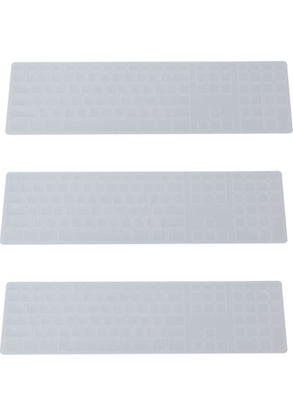 Şeffaf Için Sayısal Tuş Takımlı 3x Silikon Ince Klavye Kılıfı Koruyucu (Yurt Dışından)