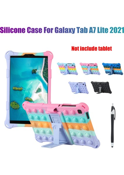 Tab A7 Lite 2021 Için Tablet Kılıfı 8.7 Inç T220 T225 Tablet Kılıfı Ofis Için Kalemli Tablet Standı(B) (Yurt Dışından)