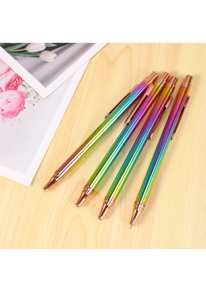 Geri Çekilebilir Tükenmez Kalemler, Lüks Gökkuşağı Tıklayın Metal Kalem Siyah Mürekkep Kalemler 1.0 mm Masa Ofis Aksesuarları Için (Yurt Dışından) fırsatları