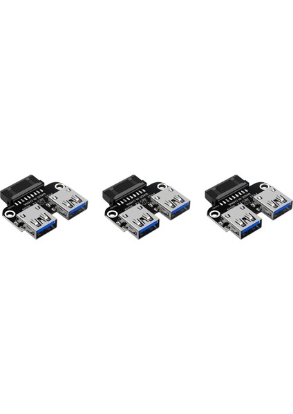 3x 20PIN Çift Usb3.0 Adaptör Connverter Masaüstü Anakart 19 PIN/20P Başlık 2 Port USB A Dişi Konnektör, PH22 (Yurt Dışından)