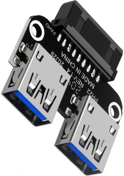 3x 20PIN Çift Usb3.0 Adaptör Connverter Masaüstü Anakart 19 PIN/20P Başlık 2 Port USB A Dişi Konnektör, PH22 (Yurt Dışından)