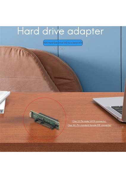 3 Adet 2.5 Inç Ide Sata Adaptörü, Dizüstü Bilgisayarı 44 Pin Erkek Ide Pata HDD Sabit Disk Sürücüsü Ssd'yi Seri Bağlantı Noktasına Dönüştürün (Yurt Dışından)