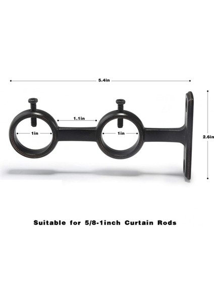 Perde Çubuk Braketi Sağlam Ayarlanabilir Çift Perde Çubuk Braketleri Çap 1.1 Inç Için Daire Perde Çubuk Tutucular (Yurt Dışından) modelleri