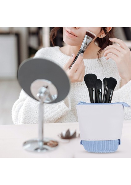 3 Parça Teleskopik Kalem Kutusu Ayakta Kırtasiye Kalemlik Tuval Çift Kullanımlı Pop-Up Standı Fermuarlı Kalem Çantaları A (Yurt Dışından) modelleri