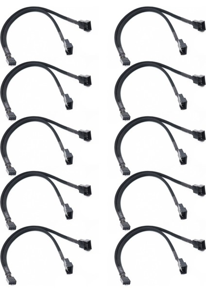 10X 1 Ila 2 Yollu Örgülü Kablo Y Splitter 3/4 Pin Pwm Erkek Konnektör Fan Bilgisayar Pc Fan Uzatma Adaptör Kablosu (Yurt Dışından)