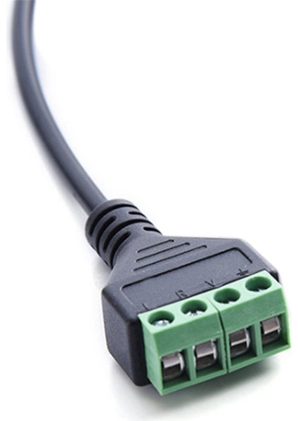 4 Adet 3.5mm Vidalı Terminal Adaptörü Hoparlör Kablosu 4 Çekirdekli Stereo Trrs Erkek Delik Av 4 Vidalı Terminal Balun Bağlantı Kablosu (Yurt Dışından)