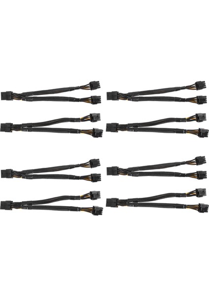 8 Adet Gpu Pcıe 8 Pin Dişi Çift 2x 8 Pin (6+2) Erkek Pcı Express Güç Adaptörü Örgülü Y-Splitter Uzatma Kablosu (Yurt Dışından)