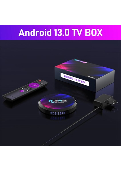 H96MAX RK3528 Akıllı Tv Kutusu Android 13 8k 2gb 16GB 2.4g 5g Wifi Top Box Medya Oynatıcı Tv Kutusu Ab Tak (Yurt Dışından)