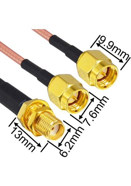 4x Wifi Anten Koaksiyel Kablo Sma Dişi Y-Tipi 2xsma Erkek Düz Splitter Birleştirici Uzatma Pigtail Kablo RG316 (Yurt Dışından) fırsatları