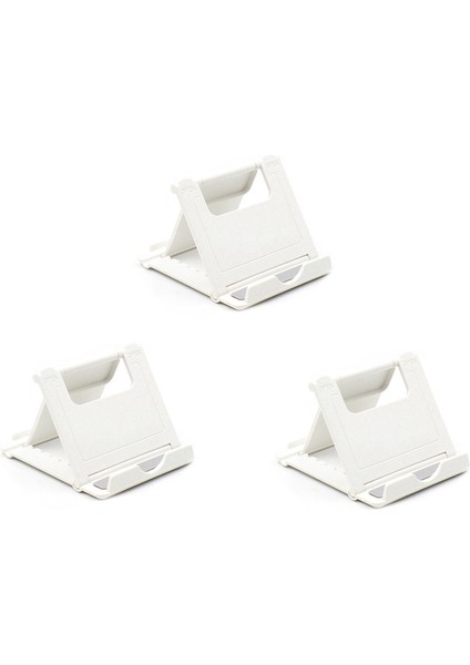 3x Tablet Standı Masaüstü Desteği Taşınabilir Çift Katlanır Stand, Tablet Standı Için Uygun Beyaz (Yurt Dışından)