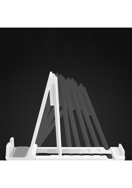 3x Tablet Standı Masaüstü Desteği Taşınabilir Çift Katlanır Stand, Tablet Standı Için Uygun Beyaz (Yurt Dışından)