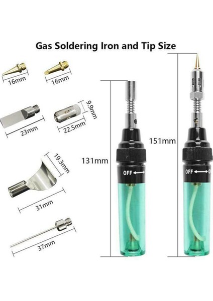 3 In 1 Profesyonel Gaz Havya Bütan Gaz Kaynak Lehimleme Kaynak Kalemi Hafif Kaynak Tamir Kalay Kaynak (Yurt Dışından)