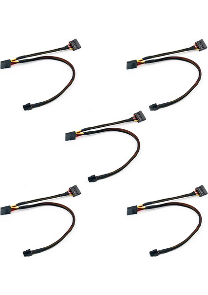 5x Mini 6pin To 15PIN X2 Sata Güç Kablo Kordonu Vostro 3650 3653 3655 Masaüstü Bilgisayar HDD SSD Genişletme Kablosu (Yurt Dışından)