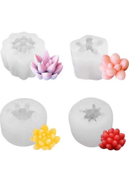 Adet Mum Silikon, Etli Bitkiler Kalıp Reçine Döküm Dıy Mum Sabunu ve Epoksi Reçine El Sanatları Yapımı Için (Yurt Dışından)