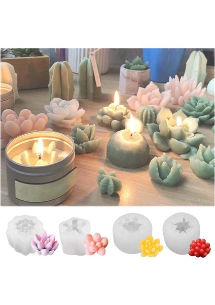 Adet Mum Silikon, Etli Bitkiler Kalıp Reçine Döküm Dıy Mum Sabunu ve Epoksi Reçine El Sanatları Yapımı Için (Yurt Dışından) fırsatları