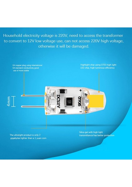 G4 LED Ampul 12V Dc Kısılabilir Cob LED G4 Ampul 1.5W 360 Işın Açısı, 15W Halojen Lambayı Değiştirmek Için (Sıcak Beyaz) (Yurt Dışından) indirimleri