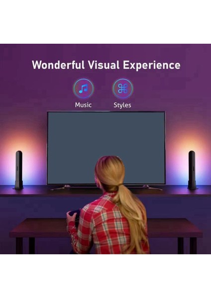 Abd Plug Bar ile Akıllı LED Işık Rgb Atmosfer Işığı Müzik Senkronizasyonu Çoklu Modlar Tv Duvar Oyun Odası Gece Lambası (Yurt Dışından) fırsatları