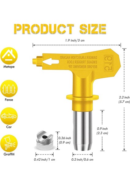 Havasız Boya Nozulları Seti, Tersinir Püskürtme Uçları Havasız Boya Püskürtme Memesi Ipuçları Havasız Püskürtme Püskürtme Parçaları (Yurt Dışından) indirimleri