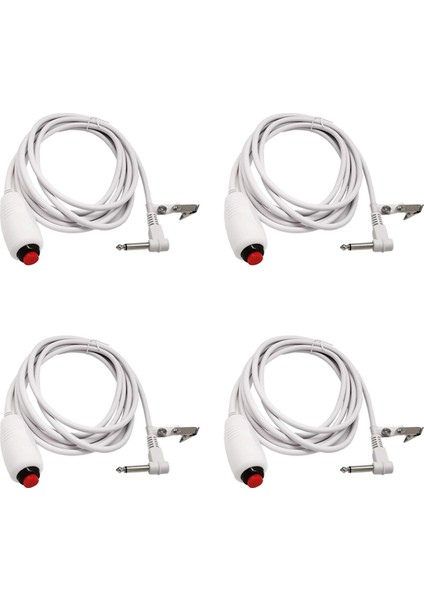 4x Hemşire Çağrı Kablosu 6.35MM Hat Hemşire Çağrı Cihazı Basmalı Düğme Anahtarı ile Acil Çağrı Kablosu (Yurt Dışından)