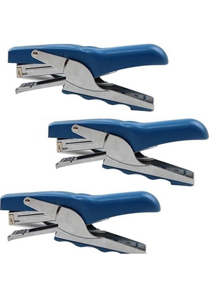 3 Adet Ağır Pense Zımba Ofis Zımba El Tutma Zımba 50 Sayfa Kapasiteli Masa Zımba Ev Okul Için Mavi (Yurt Dışından)