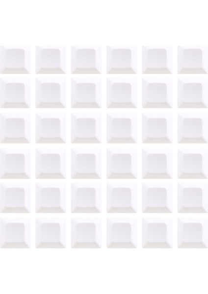 37 Adet Pbt Klavye Tuş Dsa 1u Keycaps Cherry Mx Özel Oyun Için Klavye Tuş Seti Mekanik Klavye Klavye, Beyaz (Yurt Dışından)