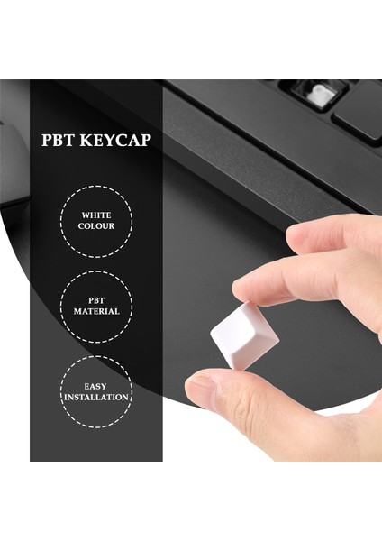 37 Adet Pbt Klavye Tuş Dsa 1u Keycaps Cherry Mx Özel Oyun Için Klavye Tuş Seti Mekanik Klavye Klavye, Beyaz (Yurt Dışından)