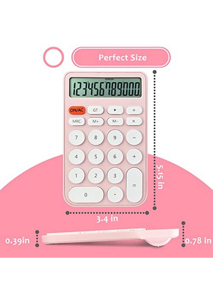 2 Paket Temel Hesap Makinesi, Cep Boyutunda Mini Hesap Makineleri, Ofis Için 12 Haneli Masaüstü Hesap Makinesi, Okul Öğrencileri Pembe (Yurt Dışından) modelleri