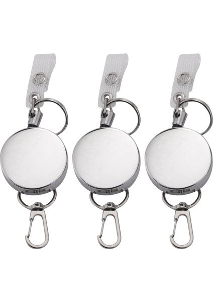 Geri Çekilebilir Rozet Tutucu Makara Klipsi, Döner Yapış Kancalı Kimlik Rozeti Tutucu Anahtarlık Anahtarlık (Yurt Dışından)