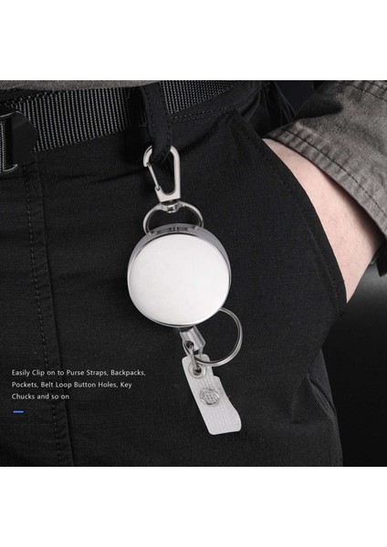 Geri Çekilebilir Rozet Tutucu Makara Klipsi, Döner Yapış Kancalı Kimlik Rozeti Tutucu Anahtarlık Anahtarlık (Yurt Dışından) fiyatları