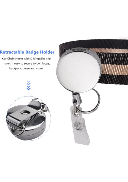 Geri Çekilebilir Rozet Tutucu Makara Klipsi, Döner Yapış Kancalı Kimlik Rozeti Tutucu Anahtarlık Anahtarlık (Yurt Dışından) fırsatları