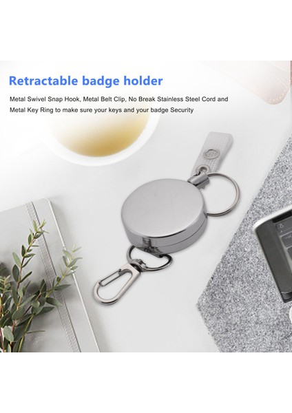 Geri Çekilebilir Rozet Tutucu Makara Klipsi, Döner Yapış Kancalı Kimlik Rozeti Tutucu Anahtarlık Anahtarlık (Yurt Dışından) indirimleri