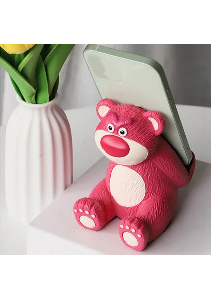 Çilek Ayı Ayakta Cep Telefonu Tutucu Karikatür Kirli Ayı Tembel Tablet Standı Telefon Standı (Yurt Dışından)