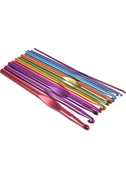 12X Metal Iğneler Tığ Kanca Seti Kılıf Iplik El Sanatları Seti Çok Renkli Rastgele (Yurt Dışından) fiyatları