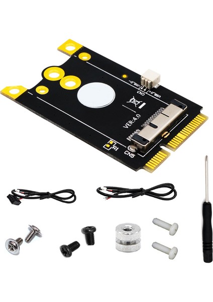 2x Yükseltme Sürümü Mini Pcıe (Mpcıe) Dönüştürücü Adaptör Kartı 12 + 6 Pin Wifi Kartı Broadcom BCM94360CD Için Mini Pcı-E'ye (Yurt Dışından)