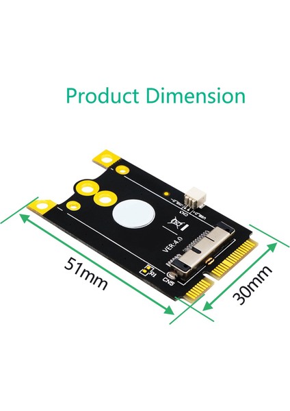 2x Yükseltme Sürümü Mini Pcıe (Mpcıe) Dönüştürücü Adaptör Kartı 12 + 6 Pin Wifi Kartı Broadcom BCM94360CD Için Mini Pcı-E'ye (Yurt Dışından)