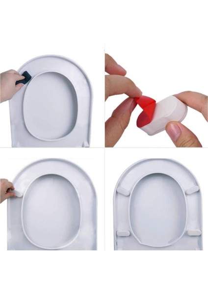 4 Paket Bide Evrensel Klozet Tampon Seti, Güçlü Yapıştırıcı ile Birlikte Gelir, Klozet Yapıştırma Tampon Eki (Yurt Dışından) indirimleri