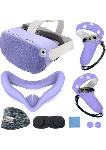 Vr Kask Silikon Koruyucu Kapak Kılıfı Quest 2 Vr Kask Aksesuarları Için Kulaklık Kabuğu, F (Yurt Dışından)