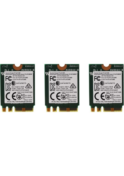 3x Kablosuz Adaptör Realtek RTL8723BE 802.11N Wifi Kartı Bluetooth 4.0 Ngff Kart 843338-001 300 Mbps (Yurt Dışından)