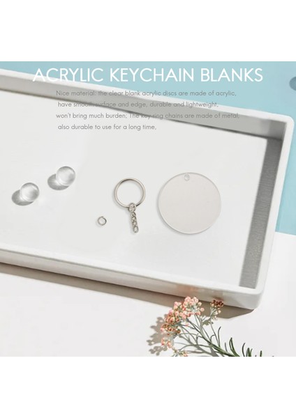 150 Adet 2 Inç Akrilik Şeffaf Diskler ve Anahtar Zincirleri Seti, Dıy Projeleri Için Şeffaf Boş Akrilik Diskler Yuvarlak Anahtarlık (Yurt Dışından) fırsatları