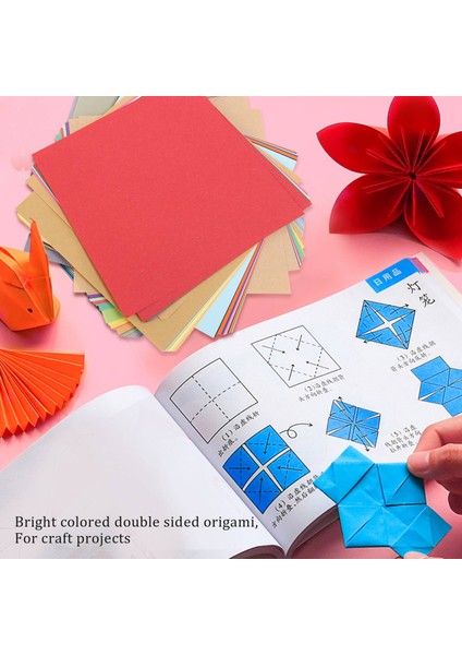 Kağıt 50 Canlı Renkler Çift Taraflı 200 Yaprak Üstün Kalite 15CMX15CM Sanat ve El Sanatları Projeleri Için - Her Iki Tarafı Aynı Renk (Yurt Dışından) fiyatları