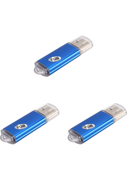 3x 2gb USB 2.0 Flaş U Disk Mavi (Yurt Dışından)