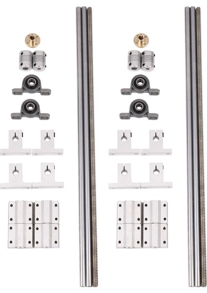 30 Adet 400MM Optik Eksen Kılavuz Rulman Muhafazaları Lineer Ray Mili Destek Vidaları Seti (Yurt Dışından)
